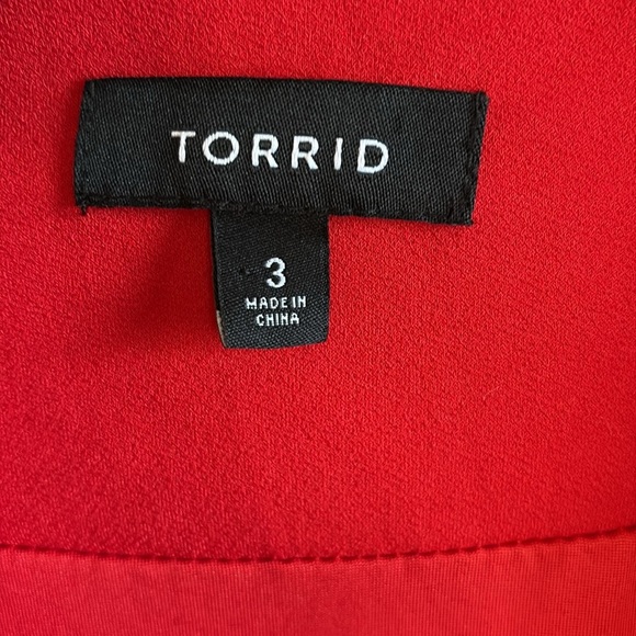 Torrid Red Open Front Blazer/jacket/ Size 3=22/24 - Picture 2 of 7